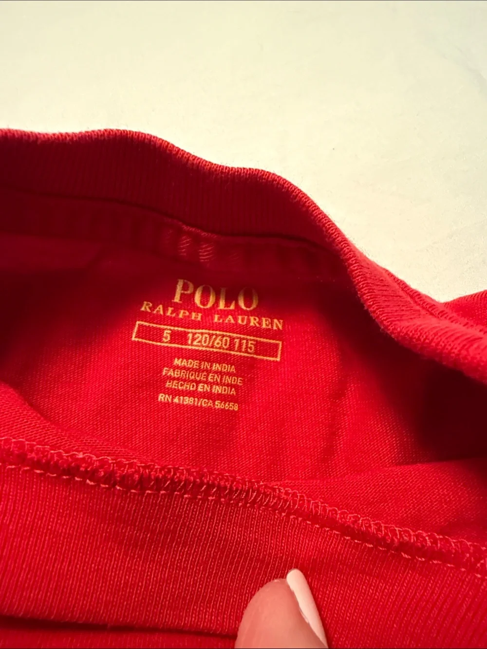 Ralph Lauren Bright Red Short Sleeve Tee with Navy Pony